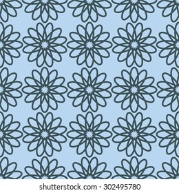 Seamless pattern with floral ornament. 