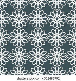 Seamless pattern with floral ornament. 