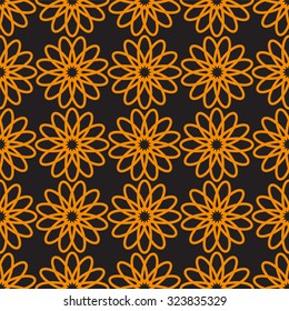 Seamless pattern with floral ornament. 