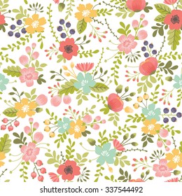 seamless pattern with floral ornament