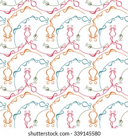 Seamless pattern with floral ornament