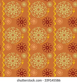 Seamless pattern with floral ornament