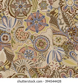 seamless pattern with floral ornament