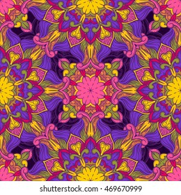 Seamless pattern with floral ornament
