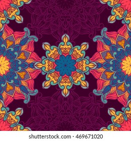 Seamless pattern with floral ornament