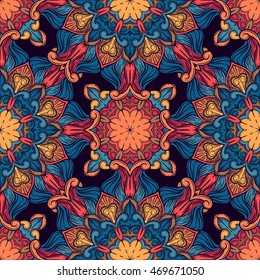 Seamless pattern with floral ornament