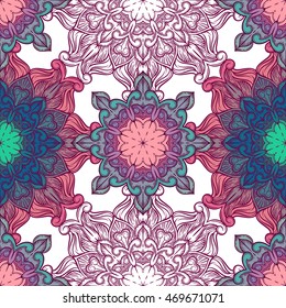Seamless pattern with floral ornament