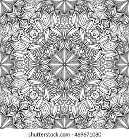 Seamless pattern with floral ornament.