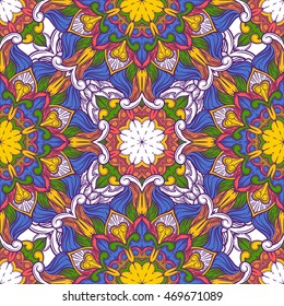Seamless pattern with floral ornament