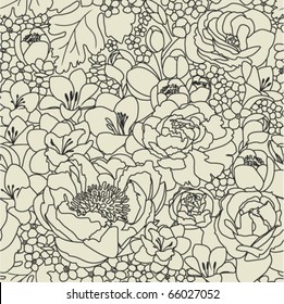 seamless pattern with floral ornament