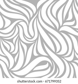 Seamless pattern with floral ornament. Abstract vector background with leaves.