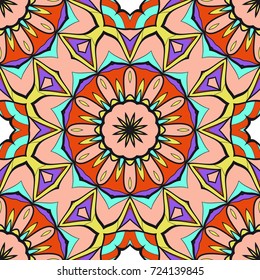 seamless pattern with floral ornament. Creative Vector illustration. for design invitation, background, wallpaper