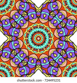 seamless pattern with floral ornament. Creative Vector illustration. for design invitation, background, wallpaper