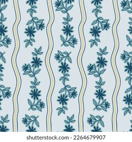 Patrón sin foco con adorno floral. Diseño para tejidos textiles o papel pintado