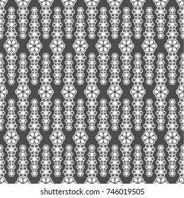 Seamless pattern with floral ornament of flowers. Abstract modern vector background.