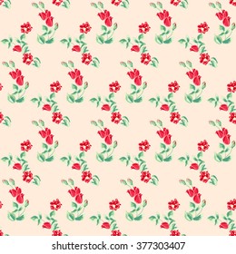 seamless pattern of floral ornament of roses for wallpaper background in vintage style print for textiles