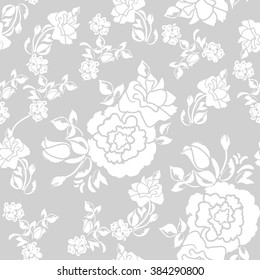 seamless pattern of floral ornament of roses for wallpaper background in vintage style print for textiles