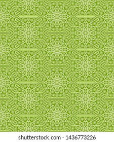 Seamless pattern with floral ornament. Vector illustration.
