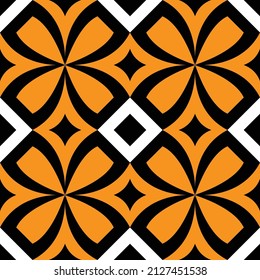 Seamless pattern with floral ornament. Vector design of tile, carpet, tablecloth fabric, cushion, pillow, bags, cover,T-shirt.
