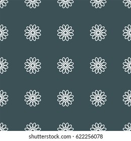 Seamless pattern with floral ornament. Vector illustration.