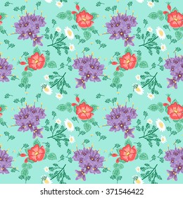 seamless pattern of floral ornament wallpaper background in vintage style print for textiles