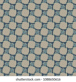 seamless pattern with floral ornaments 