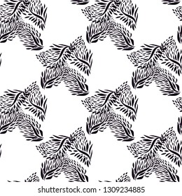 Seamless pattern with floral ornaments
