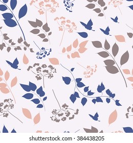 Seamless pattern with floral ornaments.