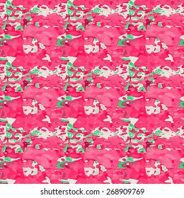 Seamless pattern with floral palette. Bright and colorful background for textile prints, web usage and wrapping paper.