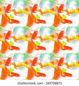 Seamless pattern with floral palette. Bright and colorful background for textile prints, web usage and wrapping paper.