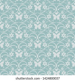 Seamless pattern with floral patterns. Vector image