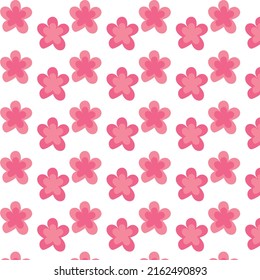Floral sin foco con flores rosadas. Ilustración vectorial para papel envolvente, papel impreso, póster y papel tapiz.