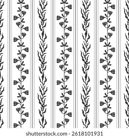 Seamless pattern floral plant ornament flowers