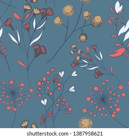 Seamless pattern with floral print