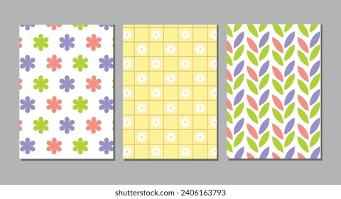 Seamless pattern floral spring themes for school suitable for notebook, book, brochure, mug, cover book, paper design. 