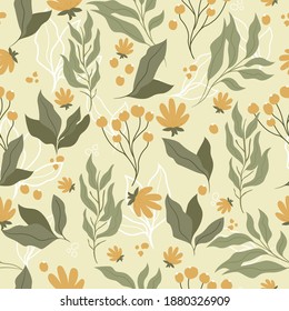 Ilustración de vectores de diseño de estilo floral sin patrón