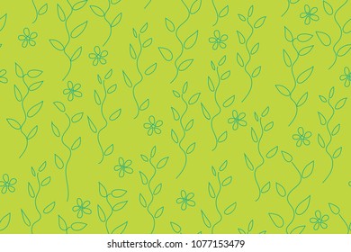 Seamless pattern of the floral style. Lime punch background