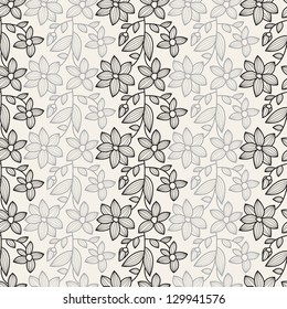 Seamless pattern. Floral stylish background. Vector repeating texture