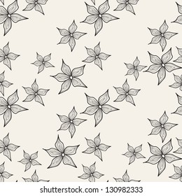 Seamless pattern. Floral stylish background. Vector repeating texture