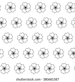 Seamless pattern. Floral stylish background. Vector repeating texture illustration