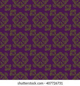 Seamless pattern. Floral stylish background. Vector repeating texture