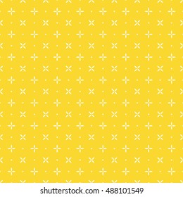 Seamless pattern. Floral stylish background. Yellow and white vector ornament