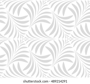 Seamless pattern. Floral stylish background. Grey and white vector ornament. Graphic modern pattern.