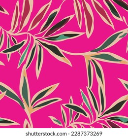 seamless pattern floral pattern textile vector tropical bicolor faces flower leaves miniprint animal geometric