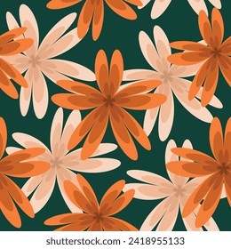 seamless pattern floral pattern textile vector tropical bicolor faces flower leaves miniprint animal geometric