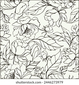 seamless pattern floral pattern textile vector tropical bicolor faces flower leaves miniprint.