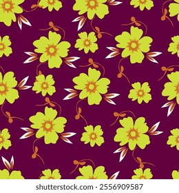 seamless pattern floral pattern textile vector tropical bicolor faces flower leaves miniprint animal geometric
