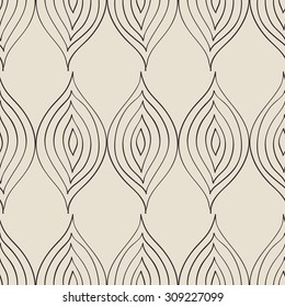 Seamless pattern, floral pattern, seamless texture with stylized leaves, Vector
