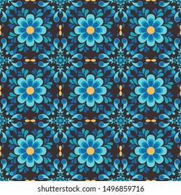 seamless pattern of floral pattern. traditional fabric motif. Batik pattern. vector design inspiration. Creative textile for fashion or cloth
