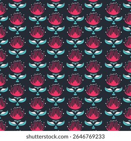 Seamless Pattern Floral Vector Background